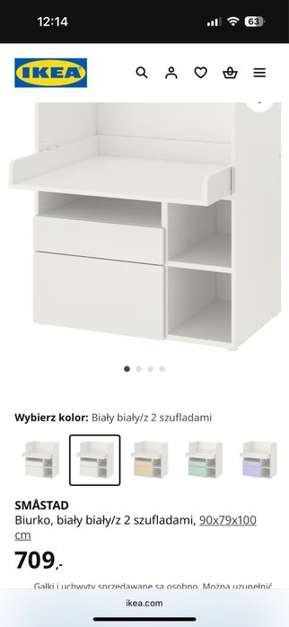 Przewijak smastad ikea 3 szuflady