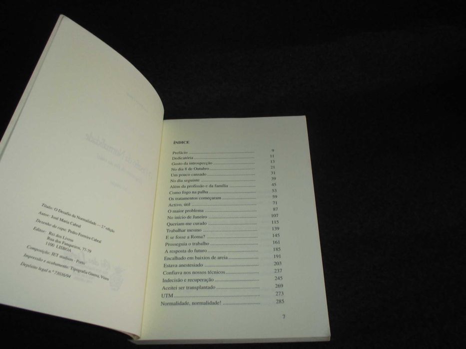 Livro O Desafio da Normalidade José Maria Cabral