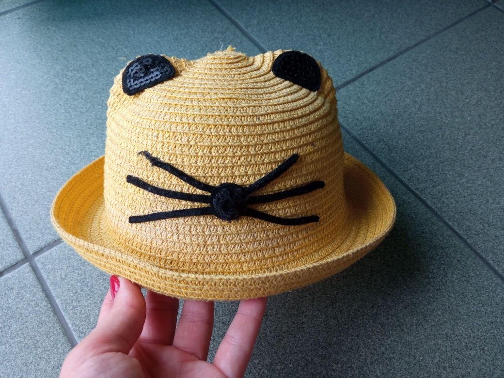 Шляпа панама панамка шляпка детская котик