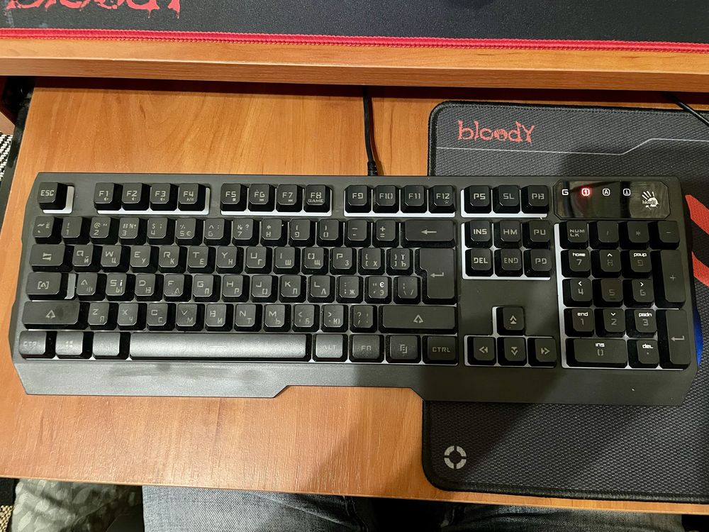 Комплект клавіатура+миша ігровий Bloody B1700 Black
