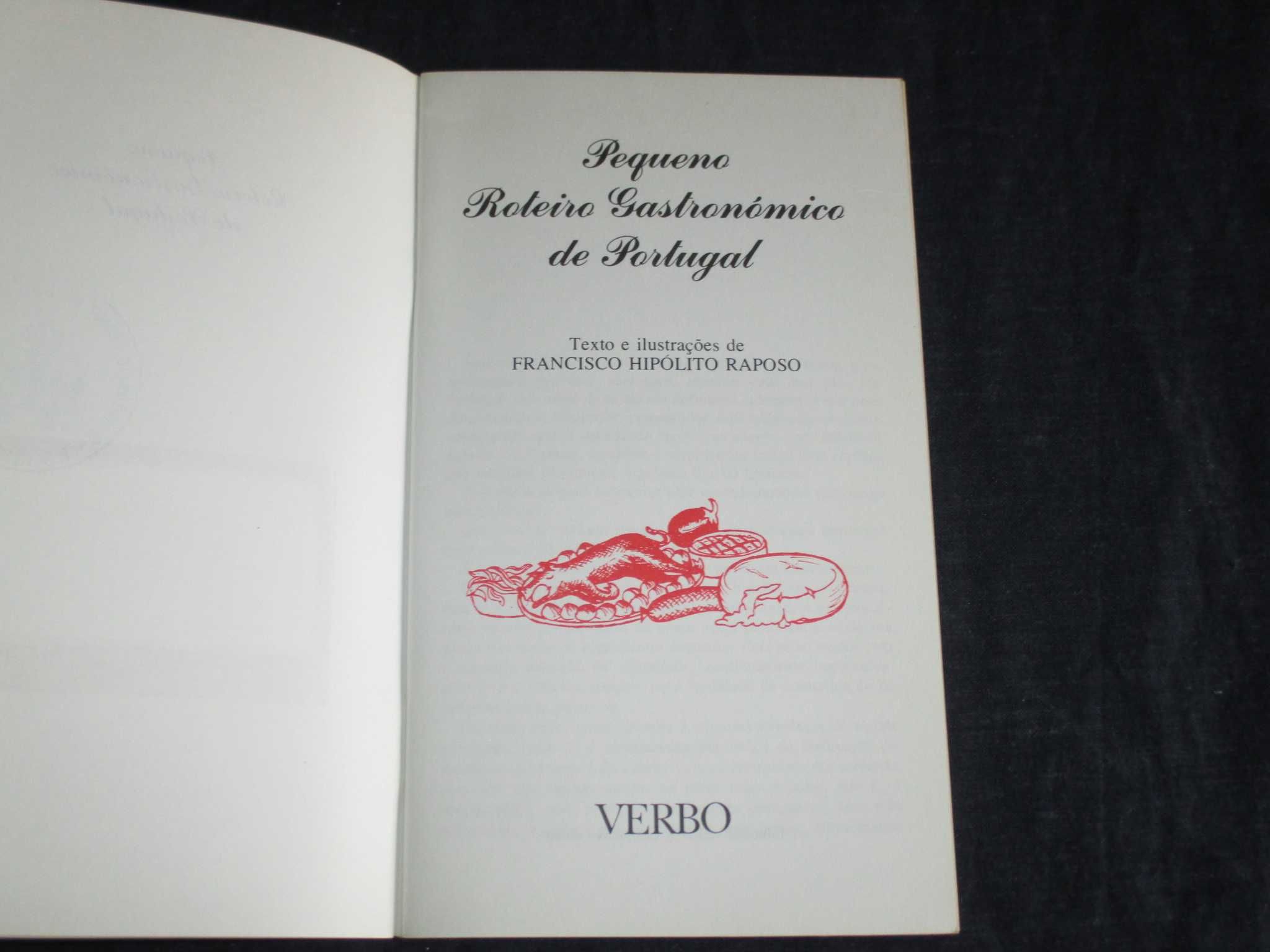 Livro Pequeno Roteiro Gastronómico Portugal Francisco Hipólito Raposo