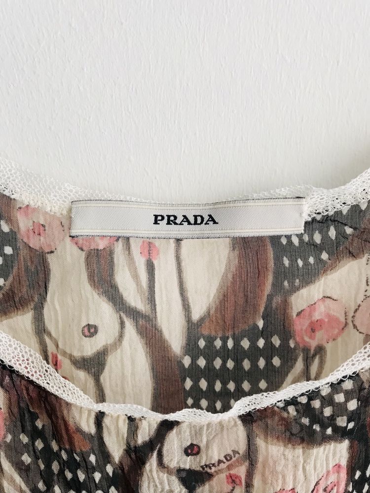 Bluzka  “Naked Lady” Prada 100% silk.