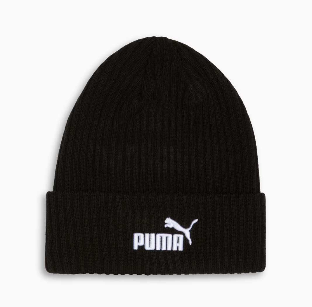 Чорна \ сіра зимова шапка puma ribbed cuff beanie нова оригінал з сша