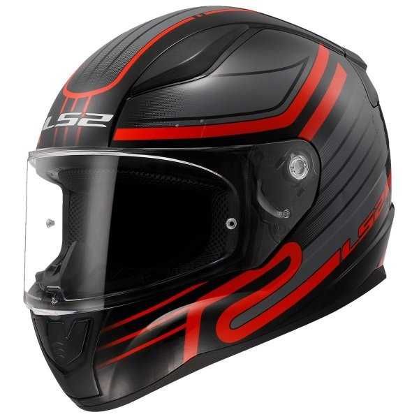 NOWY Kask motocyklowy LS2 FF353  RAPID II CIRCUIT Black Red