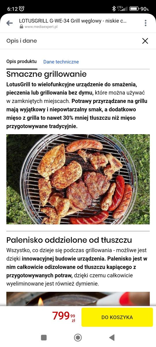 Grill węglowy bezdymny przenośny