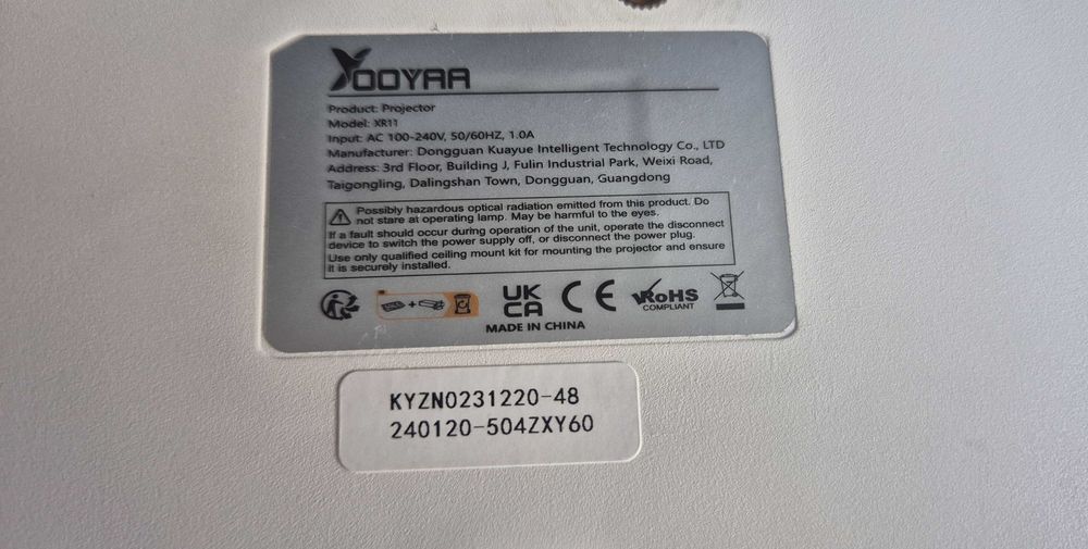 YOOYAA XR11 Mini projektor Bluetooth 10 000 Full HD 1080p