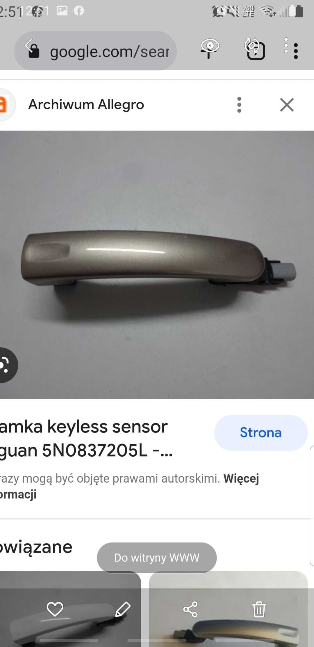 Klamka kessy keyless Tiguan 5N