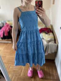 Літній блакитний сарафан сукня