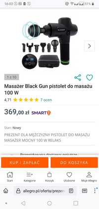 (Super Promocja) Nowy pistolet do masazu / podgrzewana glowica/ Black