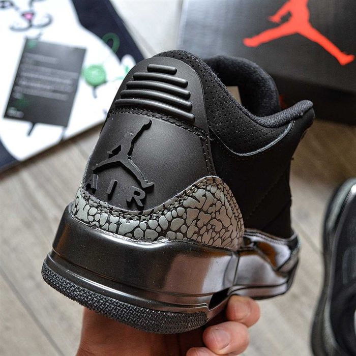 Женские кроссовки Nike Air Jordan 3 'Black Cat' Размеры 36-40