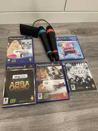 Vendo Singstar microfones wireless com 5 jogos Playstation PS3 PS4