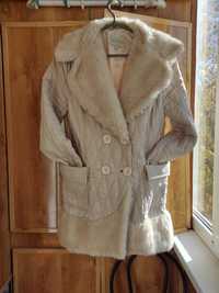 Пальто женское с мехом 42 размер