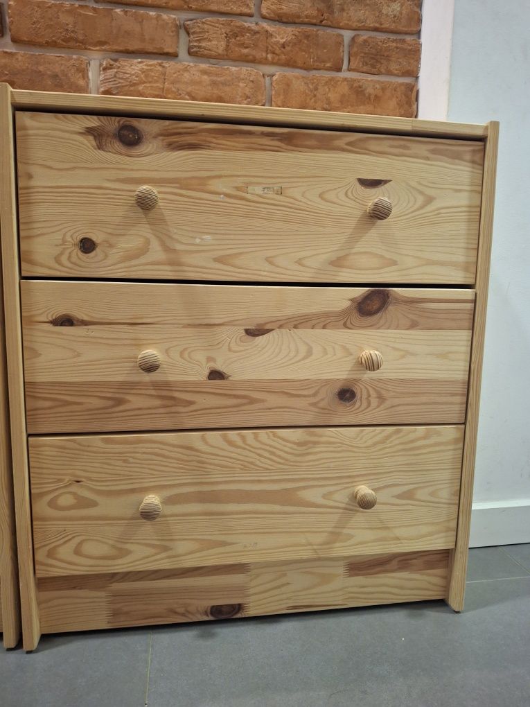 Komoda z litego drewna Ikea RAST 2 szt.