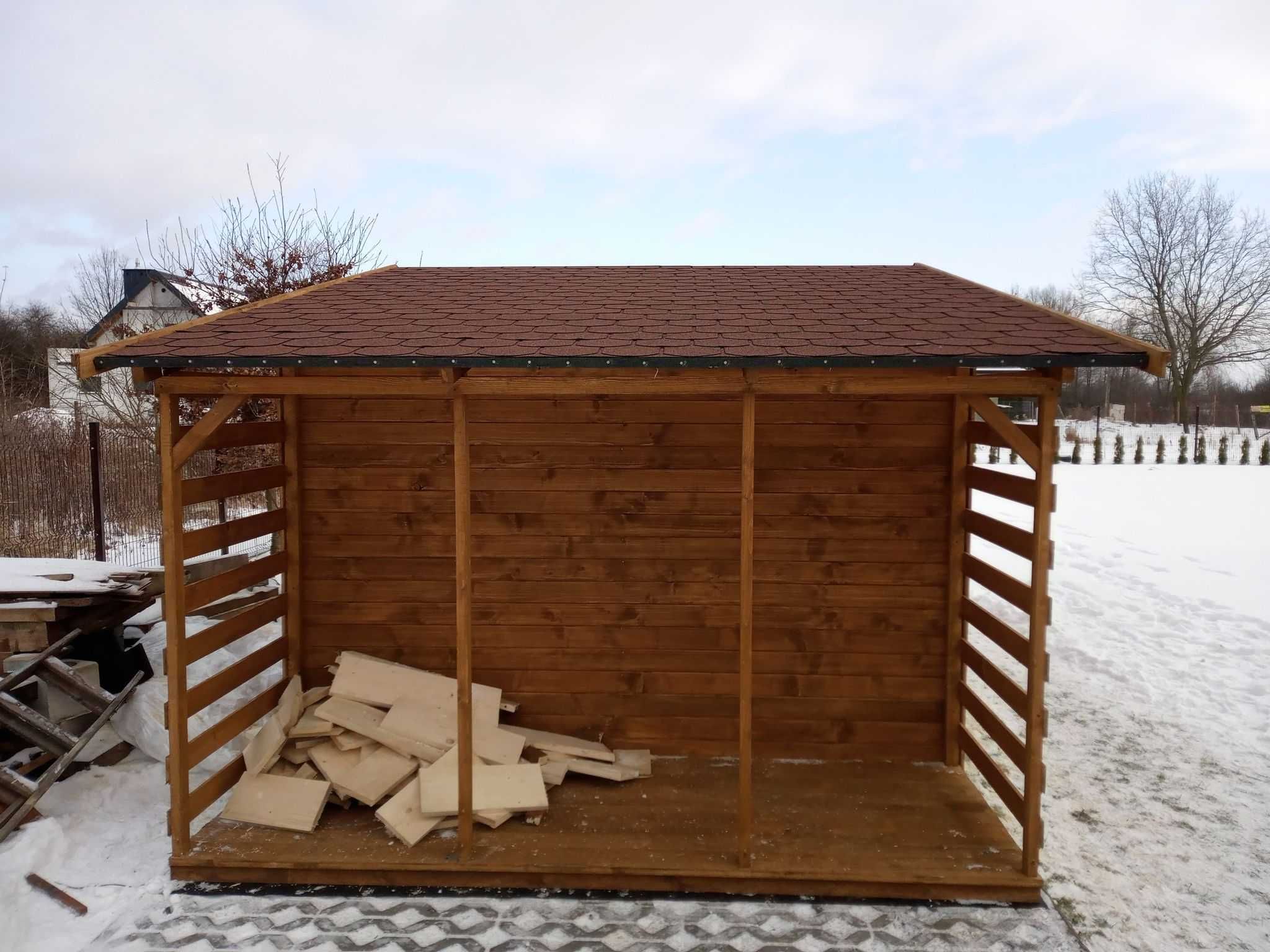 Domek narzędziowy 4x3 z drewutnią 4x.08m *PROMOCJA*