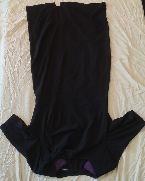 Monnari sukienka czarna elegancka krótki rękaw 42 kokarda wzór wizyta