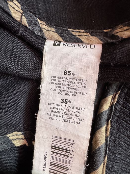 Lekka kurtka męska Reserved rozm. L czarna militarna miejska kieszenie