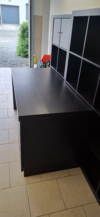 biurko ikea  malm czarne 140 cm