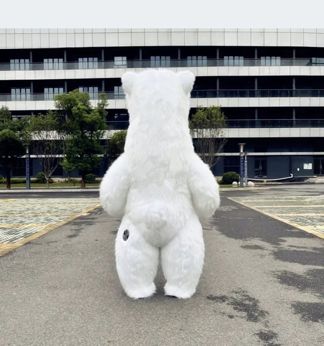 Kostium białego misia rozmiar 2m