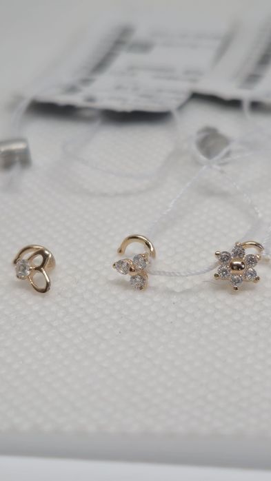 Пірсинг для носа з червоного золота. Нові. Favoritum.