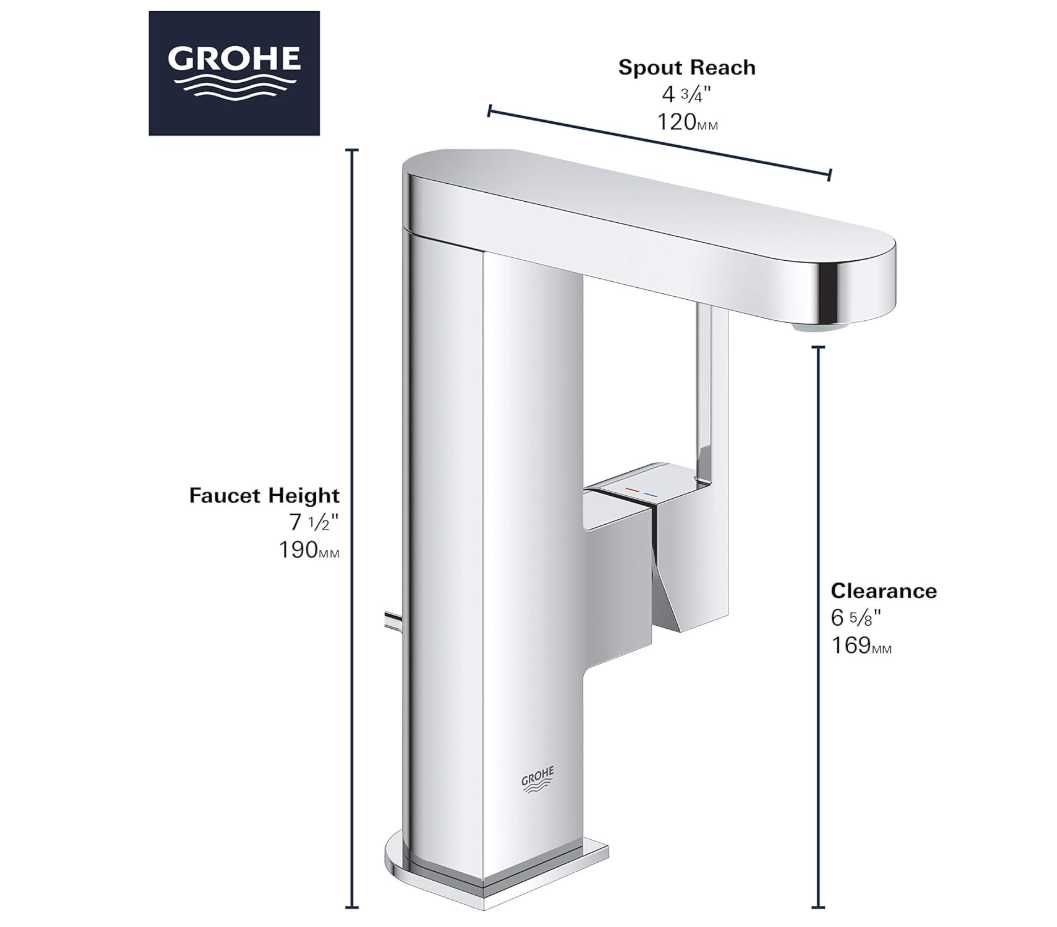 Змішувач для раковини 19 см Grohe Plus M-Size, хром (23876003)