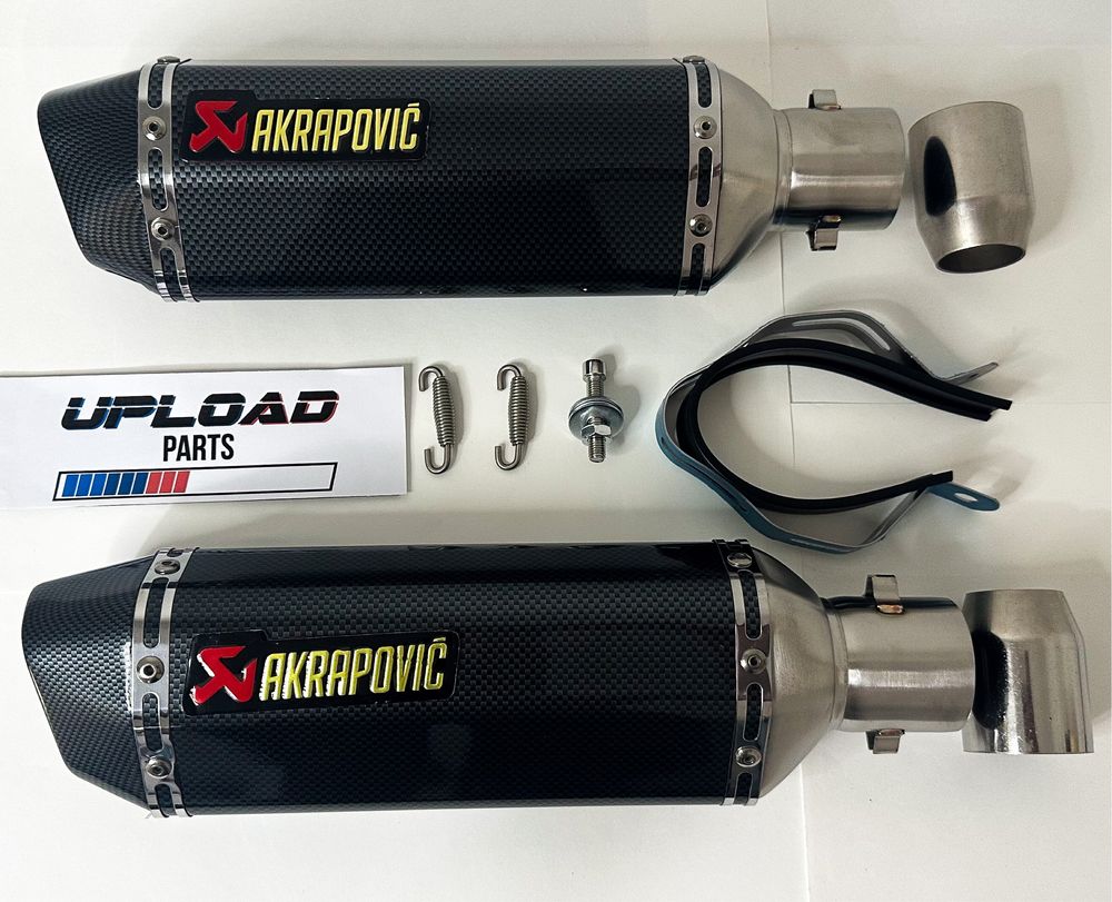 Ponteira Akrapovic Carbono Inox 37cm Escape Mota