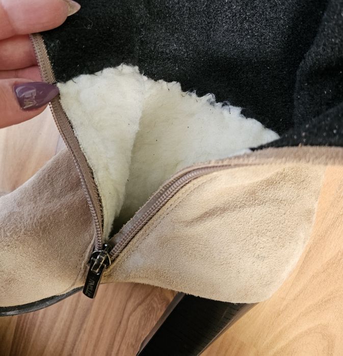 Сапоги жіночі замшеві  осінь - зима , р 40