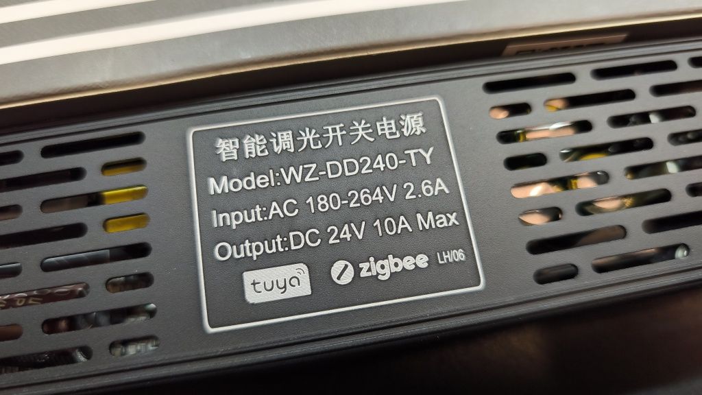 Tuya zigbee 3.0 fonte de alimentação regulável dc24v 240W