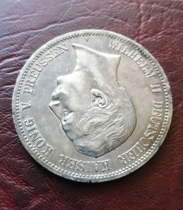 Монета 1902р Вільгельм II срібло, 5 марок