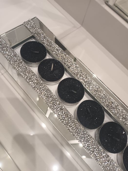 Świecznik lustrzany glamour