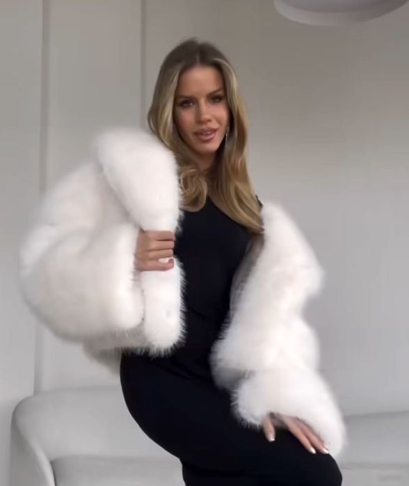 Шуба Біла як з пінтерест