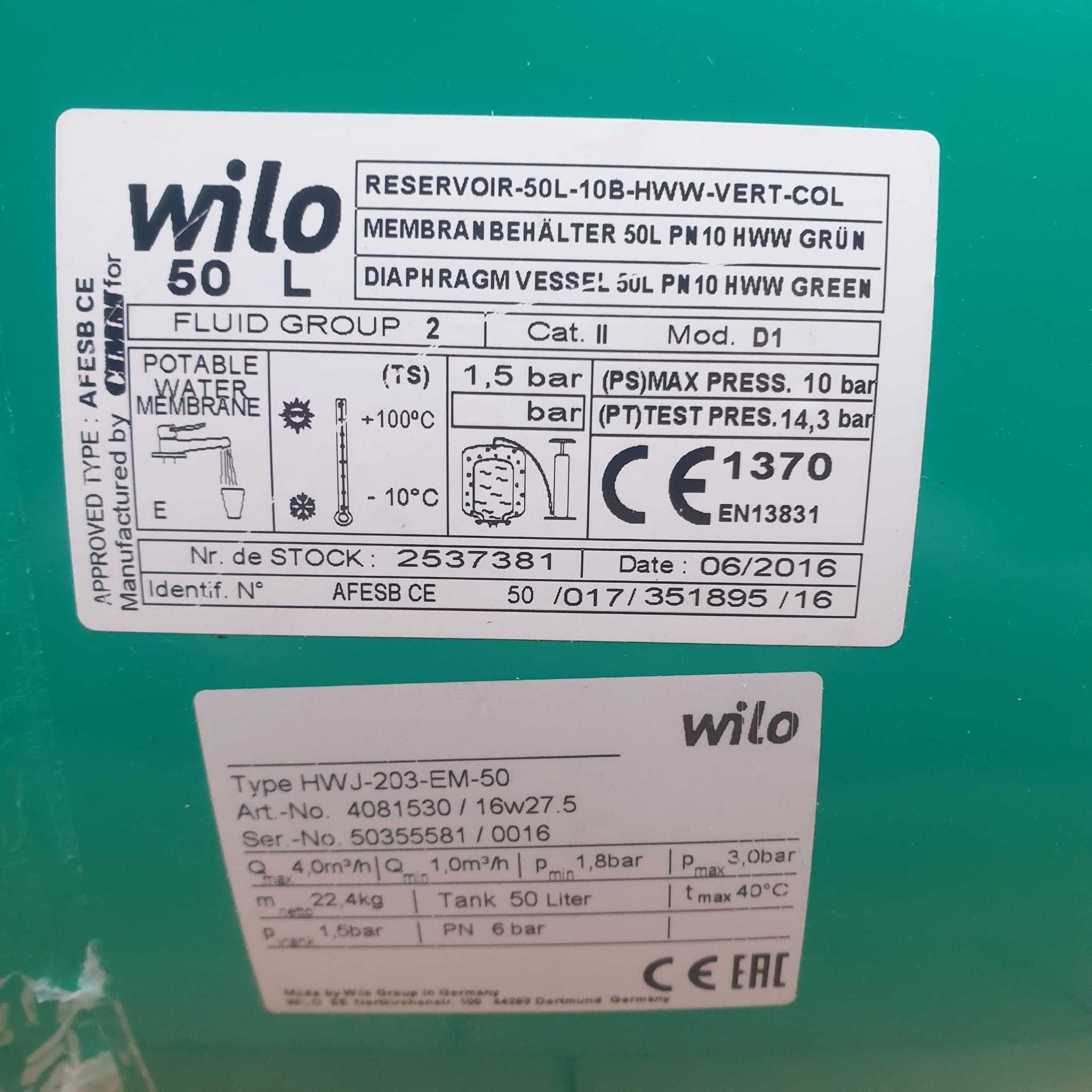 WILO HWJ-203-EM-50 Pompa hydrofor