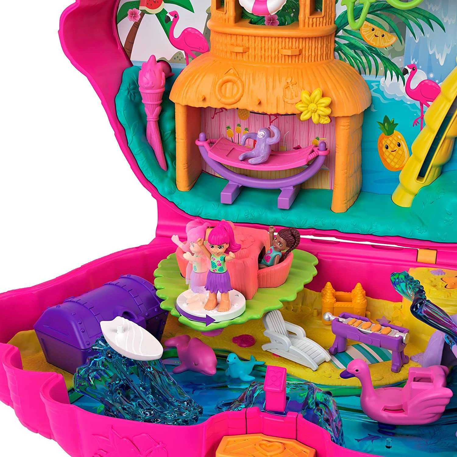 набор Полли Покет Фламинго волшебные сюрпризы Polly pocket Mattel