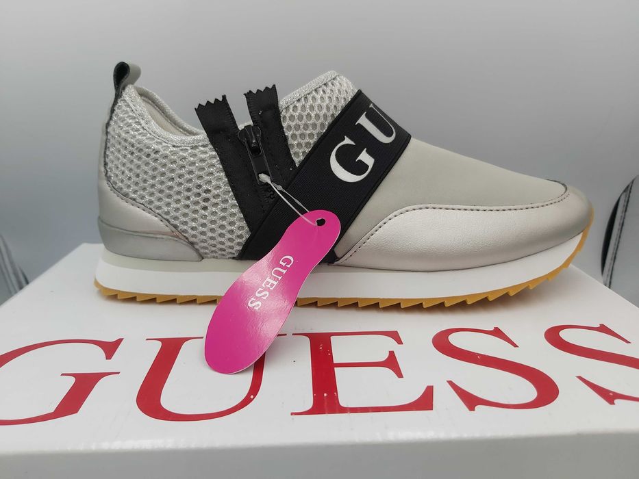 NOWE sneakersy GUESS srebrne trampki rozmiar 40  tenisówki