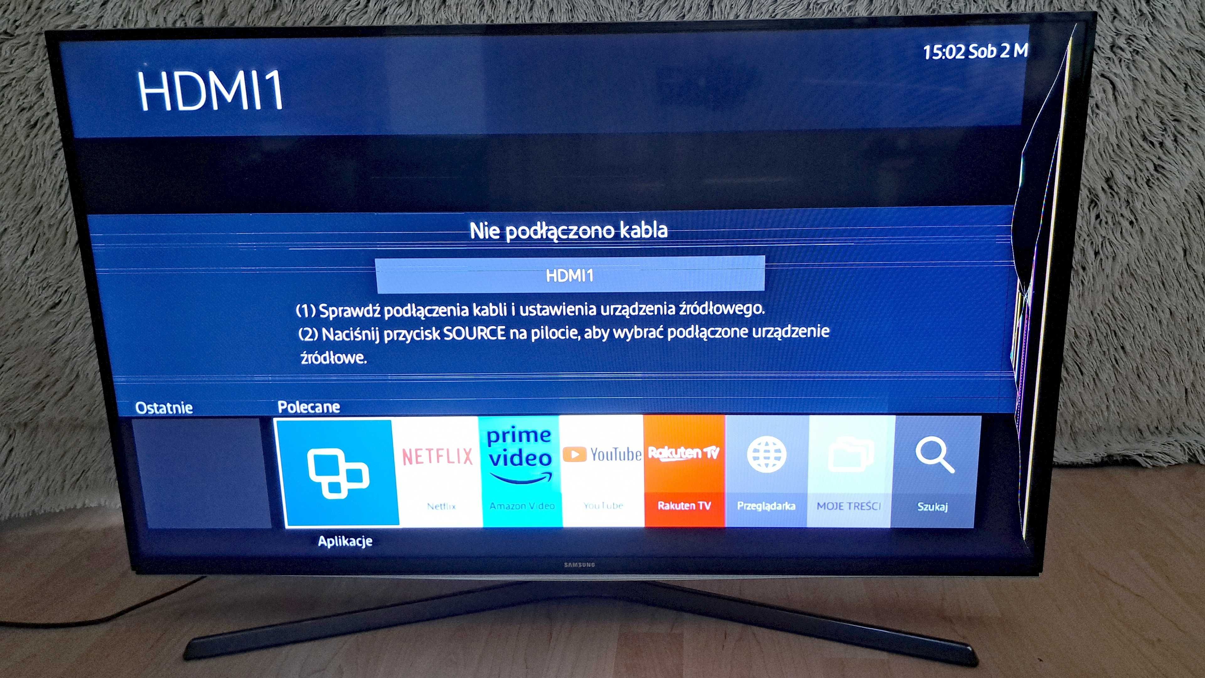 TV Samsung UE40J6240AW - uszkodzona matryca