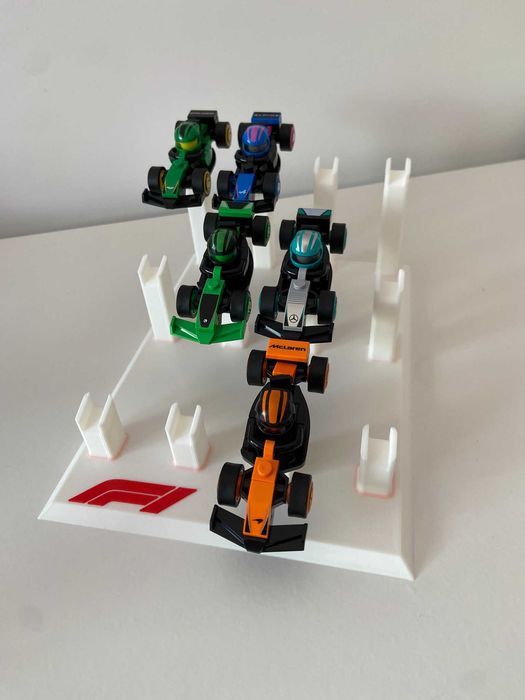 Suporte para mini carros de F1 LEGO - Branco