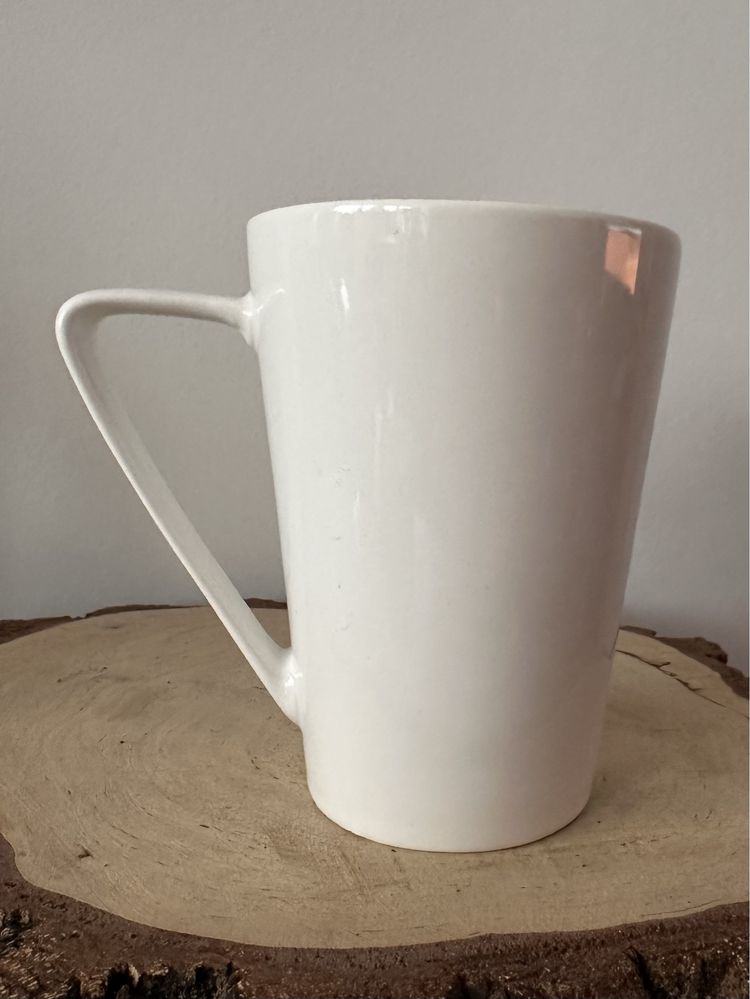 Duży porcelanowy kubek dla fana kawy, książek, kotów