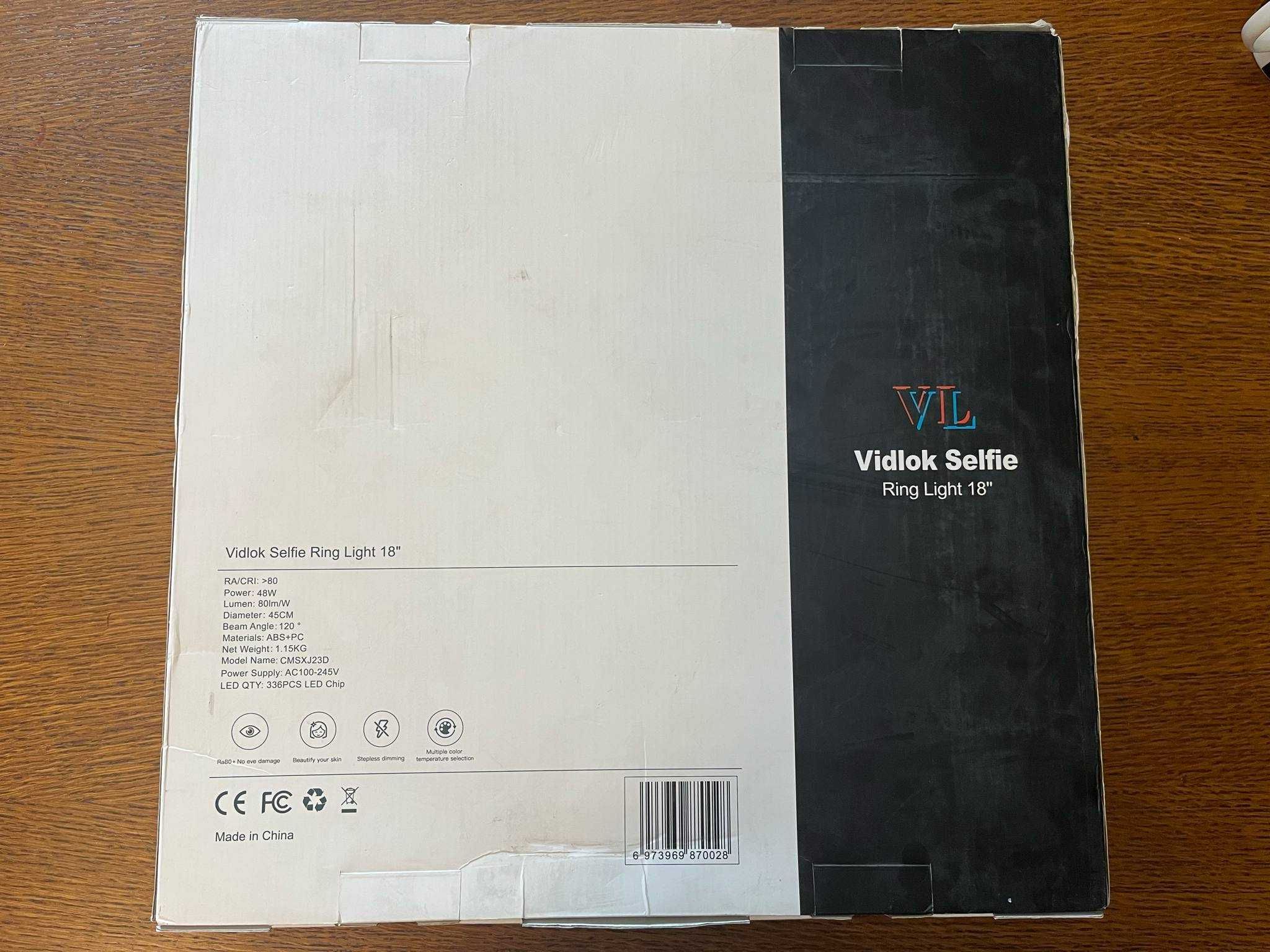 Lampa Pierścieniowa Vidlok Selfie 18''