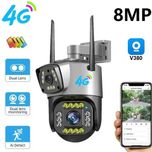 Камера відеоспостереження 4G 8 Мп, IP вулична подвійна ‼️ТОП ПРОДАЖ‼️