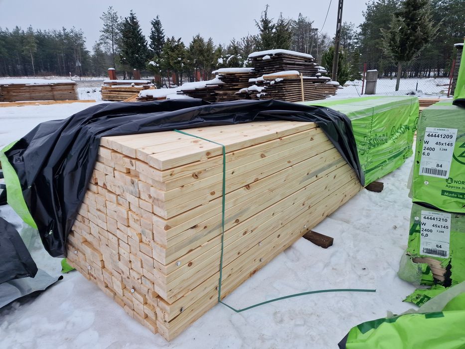 Drewno skandynawskie sosna  suszone I strugane