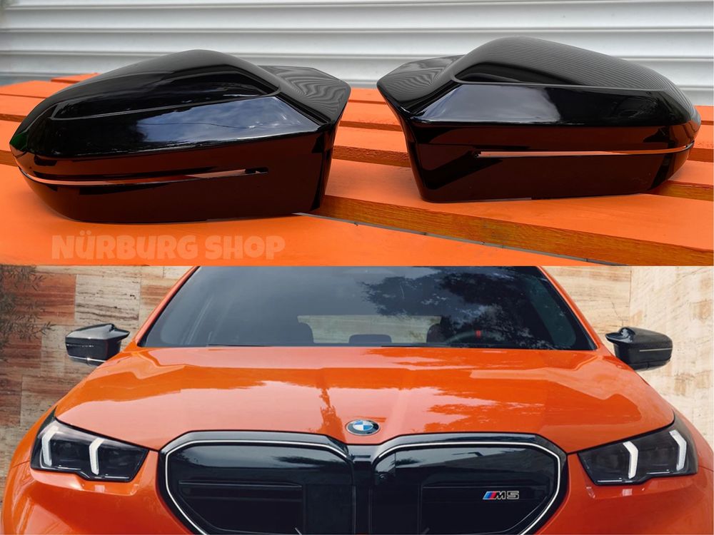 М накладки на зеркала черные для BMW G60 G70 i5 i7