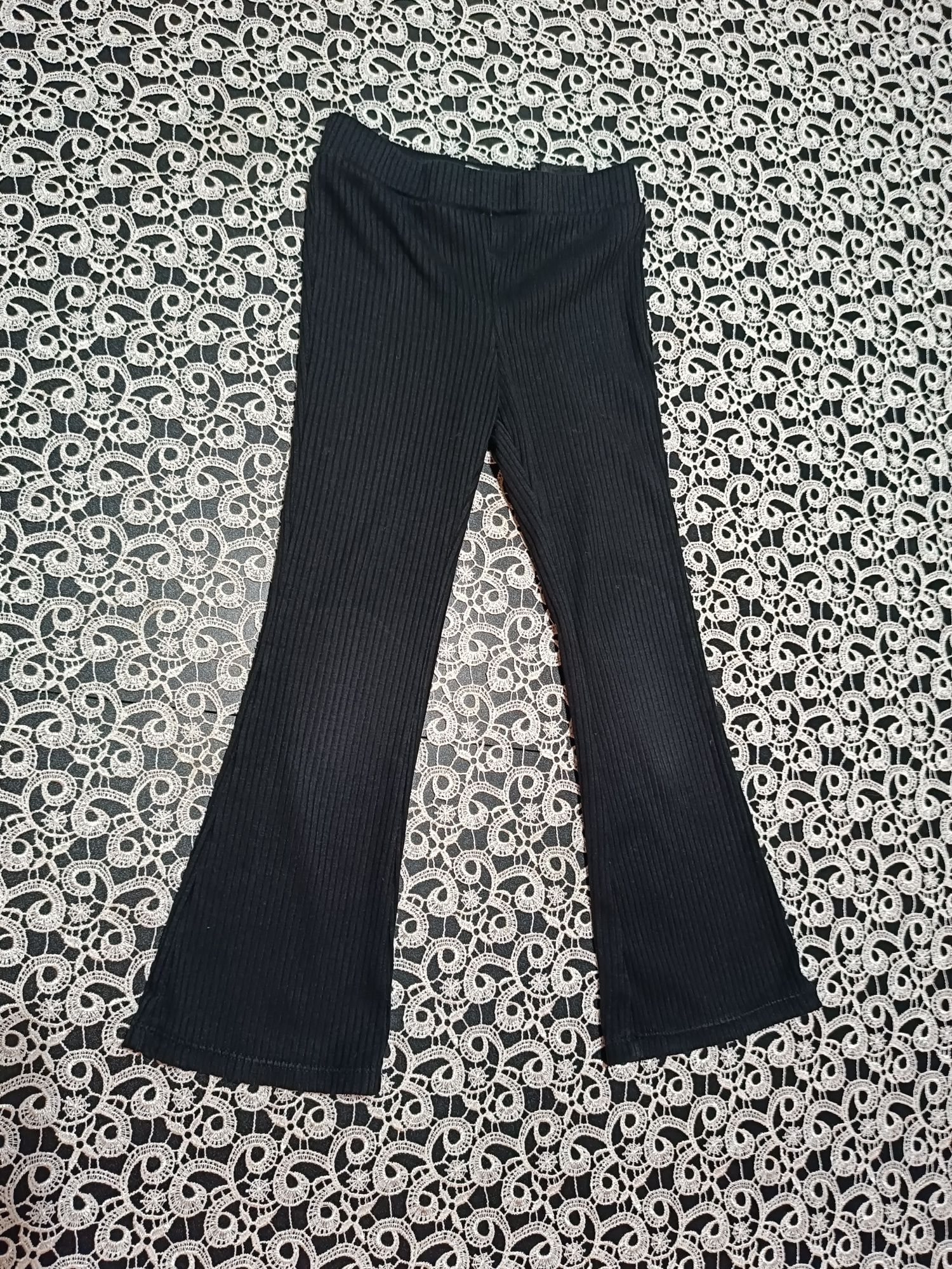 Legginsy dzwony prążek 104