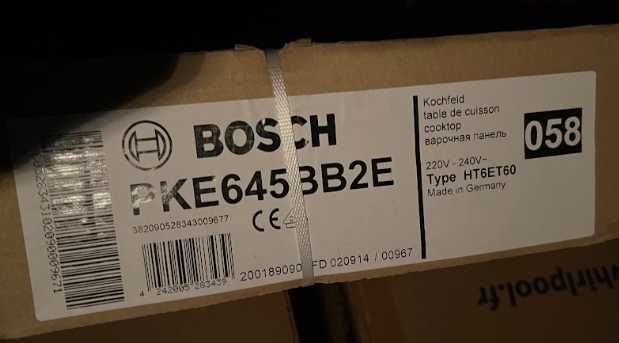 Варильна поверхня електрична Bosch PKE645BB2E варочная Germany