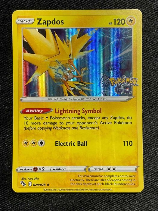 Carta Pokémon GO Zapdos 29/78