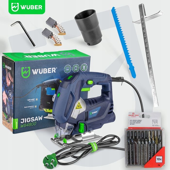 Wyrzynarka Piła Do Drewna Metalu Przecinarka Laser + 10 Brzeszczotów