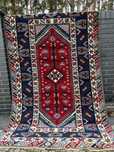 Dywan wełniany vintage tkany Kazak ART DECO design 250x150 gal.10 tyś