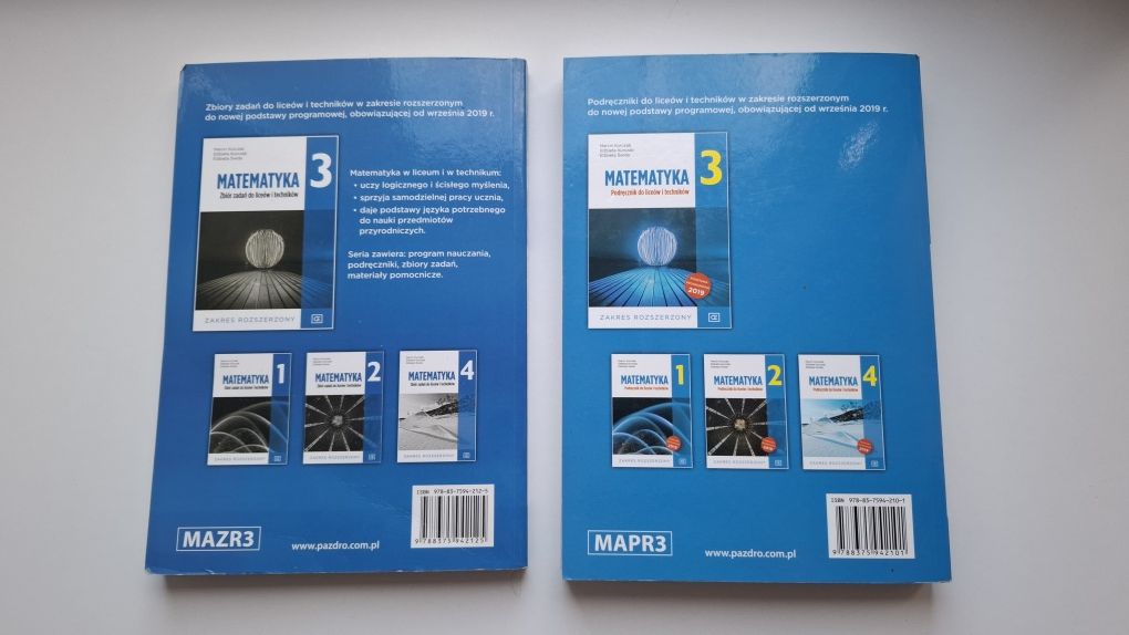 MATEMATYKA 3 - zbiór zadań i podręcznik Pazdro