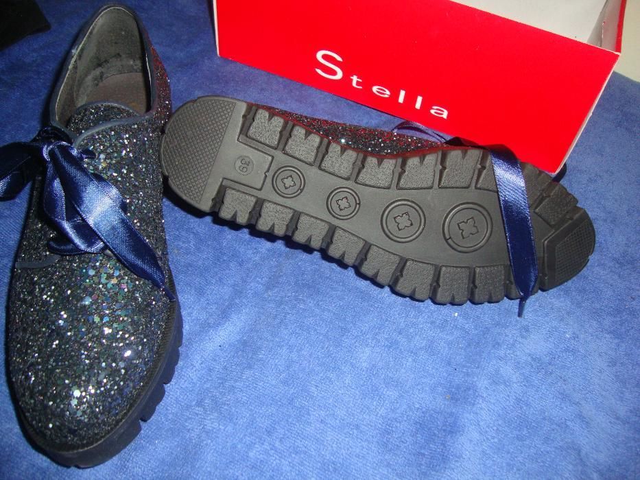 Sapatos Multi-brilhantes Azul Stella (Novos)