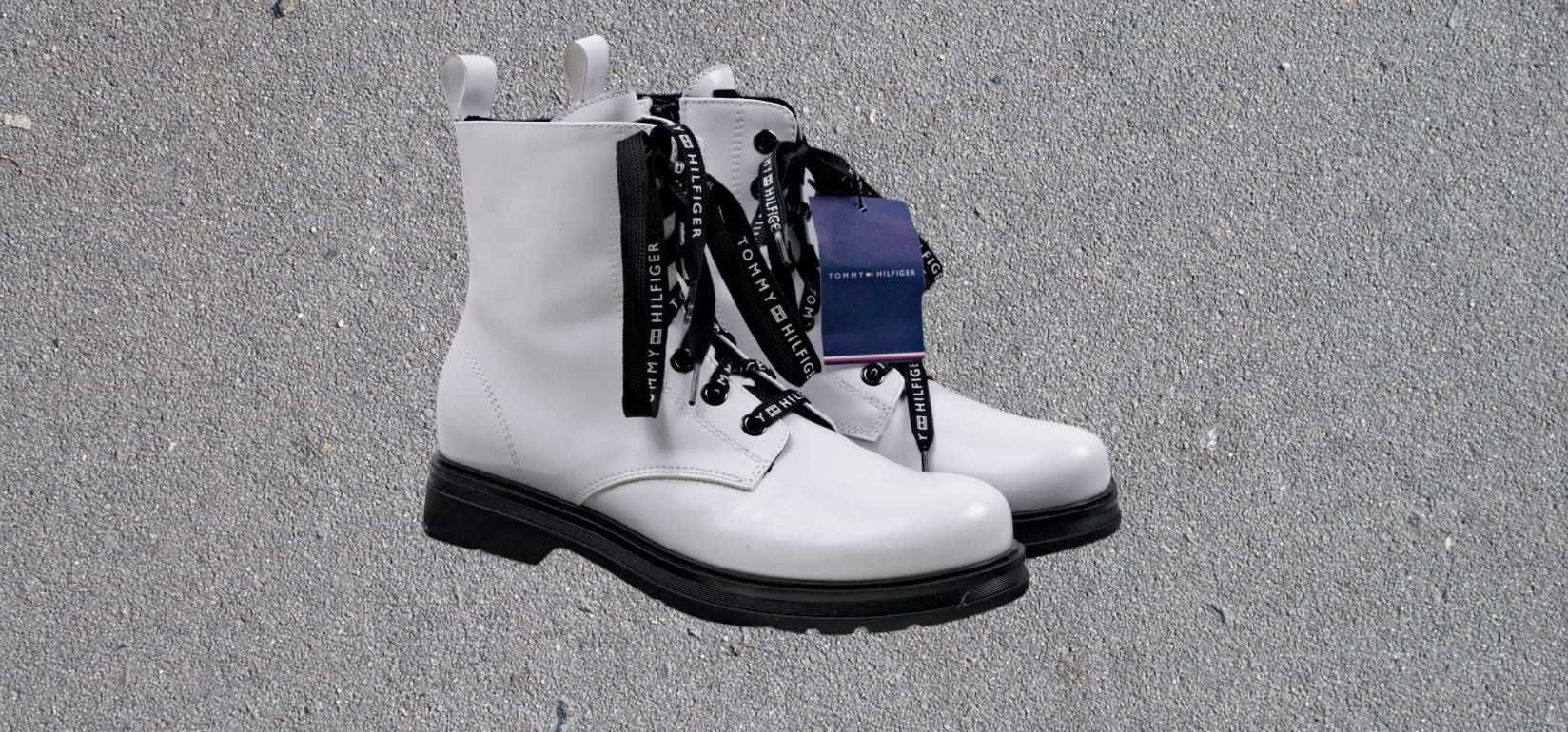 Tommy Hilfiger  białe trzewiki 37