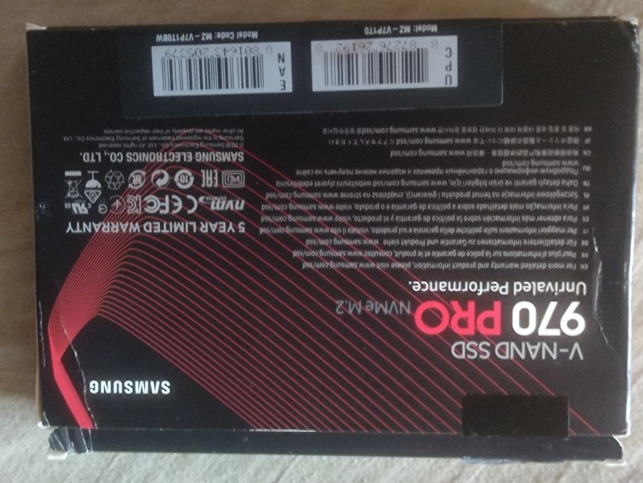 SSD Samsung 970 Pro 1TB (MLC 2bit) - Здоровье 100%! Пробег всего 369Гб