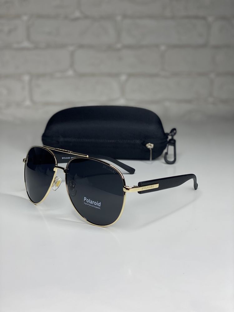 Мужские солнцезащитные очки AVIATOR Bulgari AVIATOR капли черн коричне